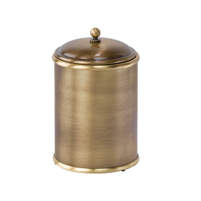 Windsor 5 Lts Bathroom Trash Can - Free Standing - 8" Brass/Antique Brass