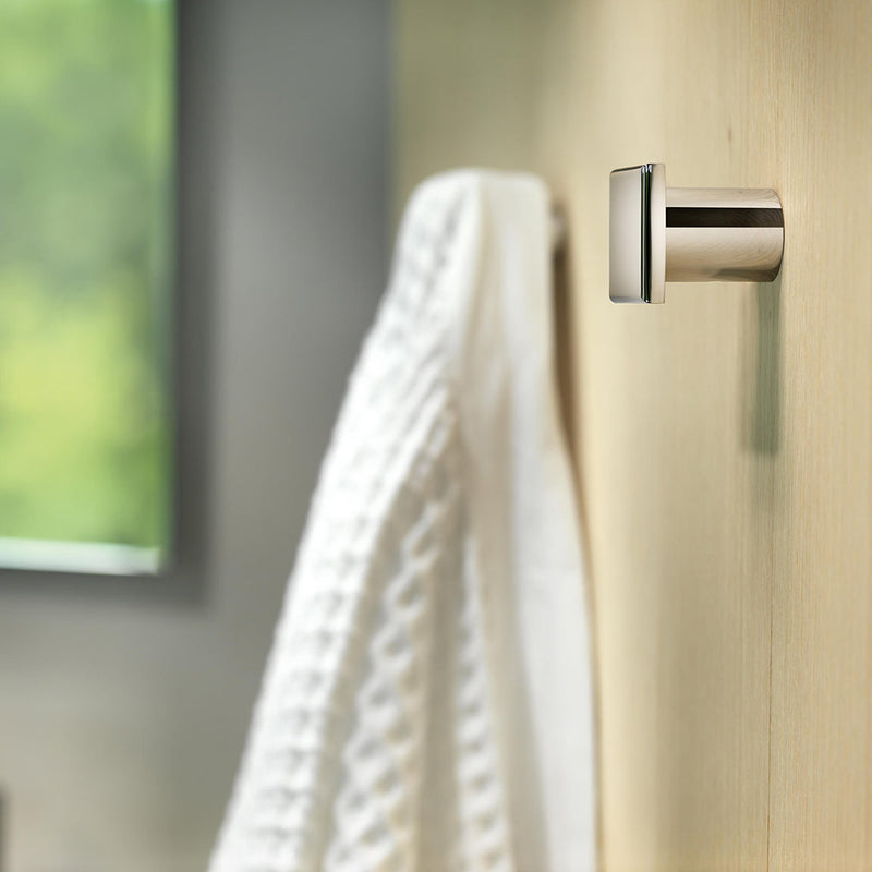 Kubic Class Hook - Wall Mount - 2" Brass/Polished Chrome