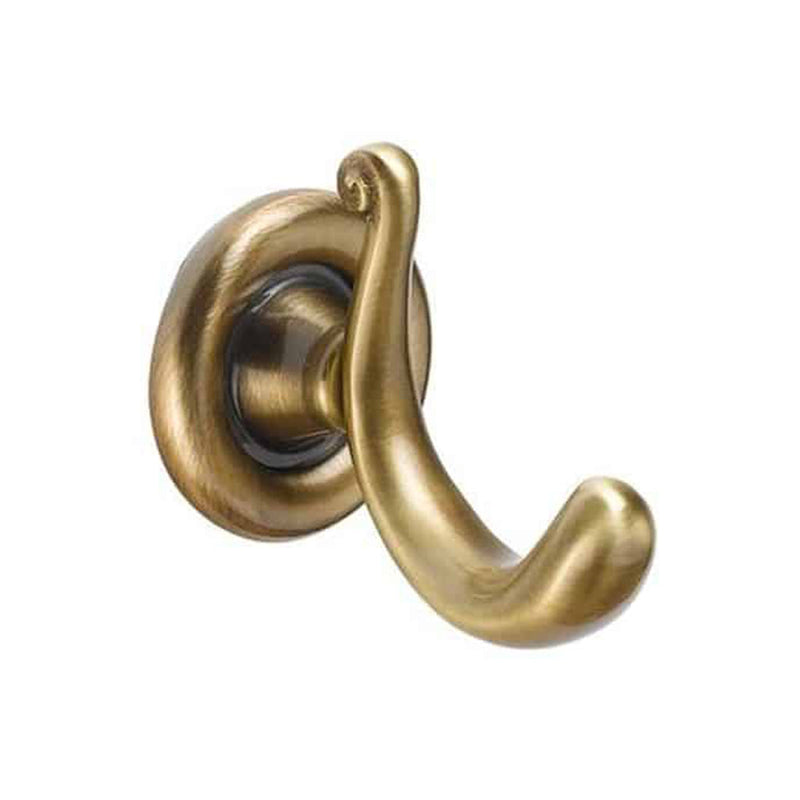 Windsor Hook - Wall Mount - 3" Brass/Antique Brass