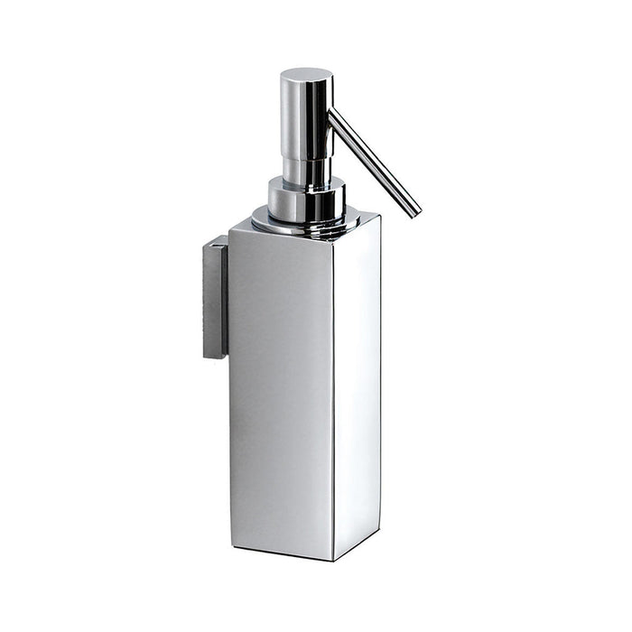 Metric Soap Dispenser - Wall Mount - 9" Brass/Polished Chrome