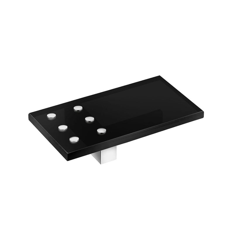 Urban Soap Dish - Free Standing - 7" Brass/Glass/Polished Chrome/Black