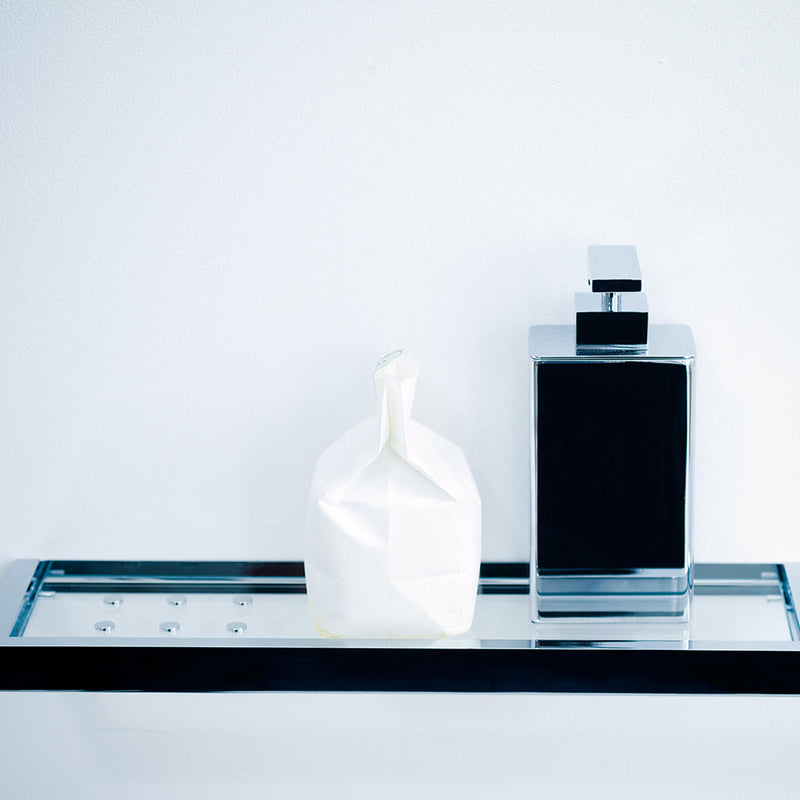 Urban Shower Shelf - Wall Mount - 16" Brass/Glass/Polished Chrome/Black