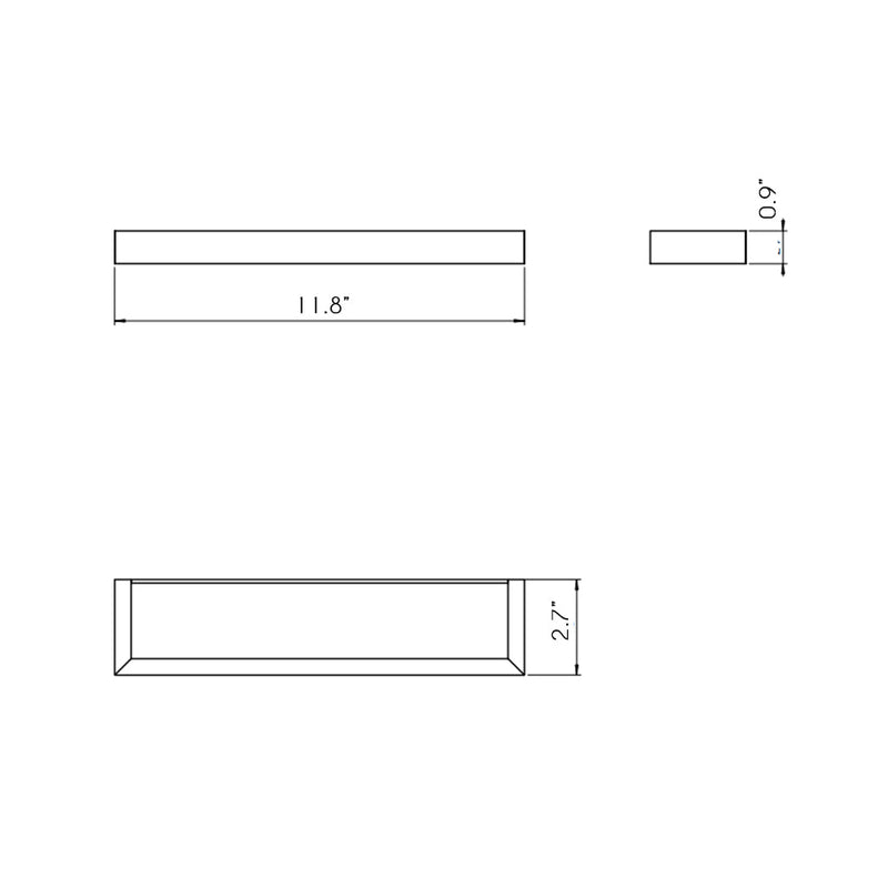 Urban Towel Bar - Wall Mount - 12" Brass/Polished Chrome