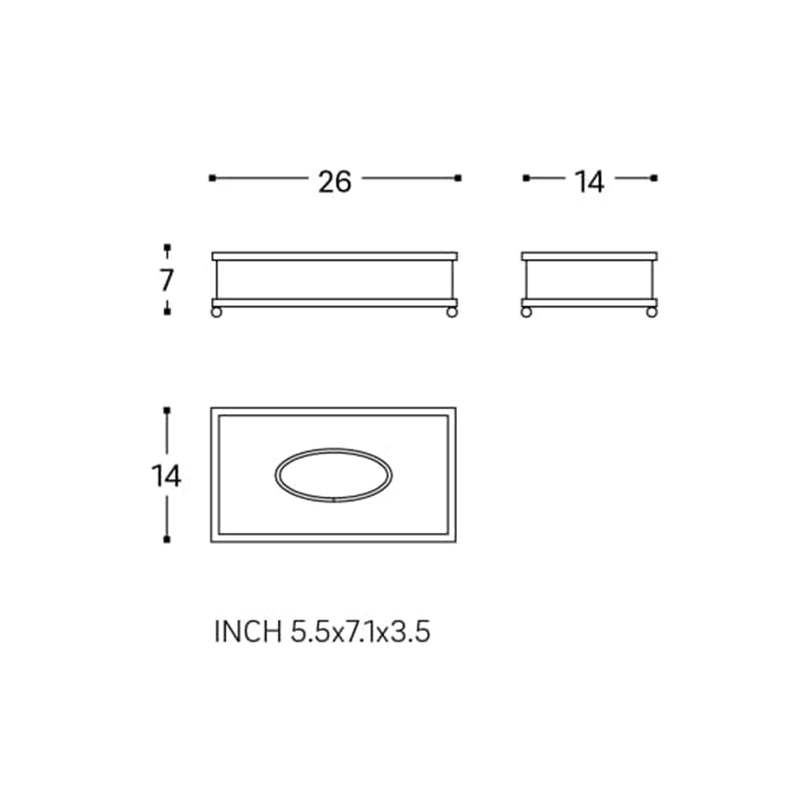 Windsor Tissue Box - Free Standing - 10" Stainless Steel/Polished Chrome
