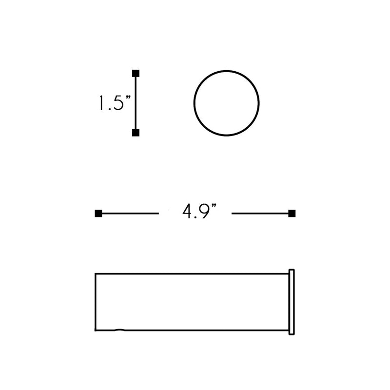 Black And White Toilet Paper Holder - Wall Mount - 2" Brass/Glossy Black