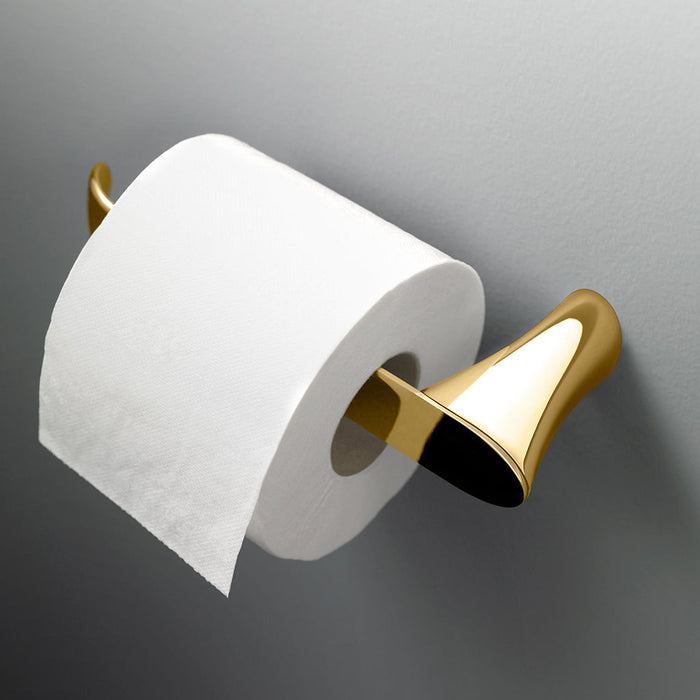 Belle Right Toilet Paper Holder - Wall Mount - 8" Brass/Gold
