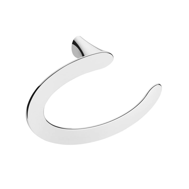 Belle Towel Ring - Wall Mount - 10" Brass/Polished Chrome