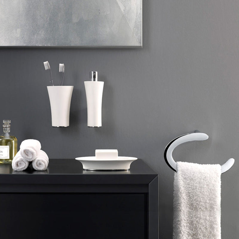 Belle Towel Ring - Wall Mount - 10" Brass/Polished Chrome