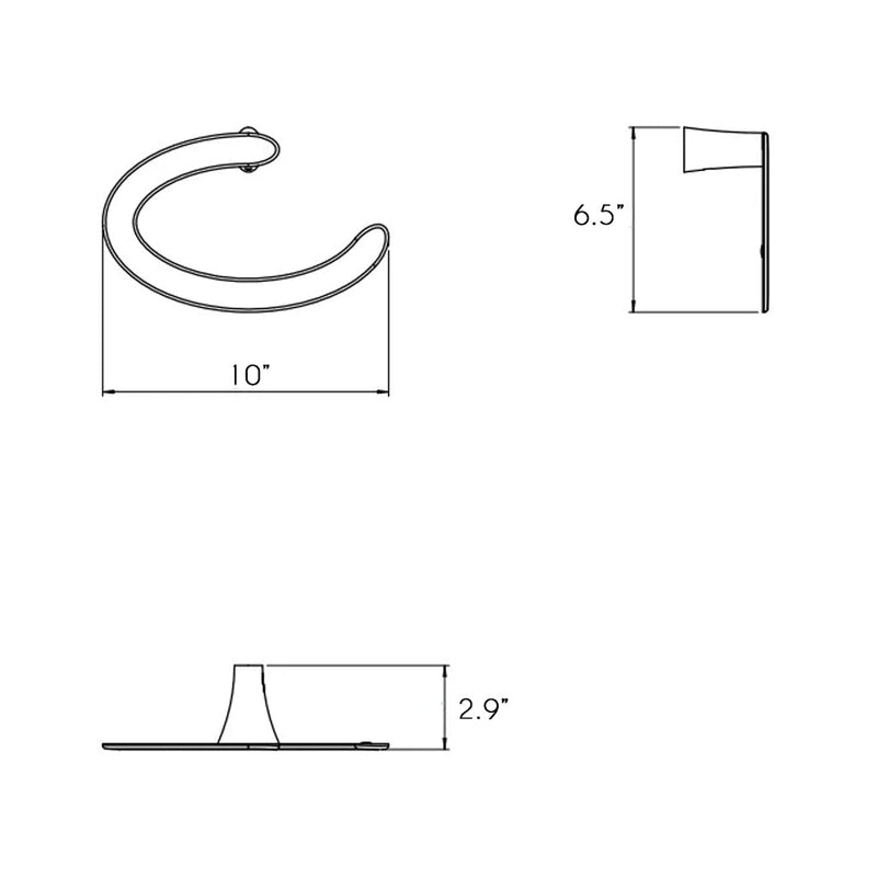 Belle Towel Ring - Wall Mount - 10" Brass/Polished Chrome