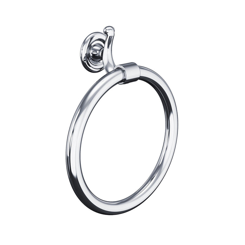Windsor Towel Ring - Wall Mount - 9" Brass/Polished Chrome
