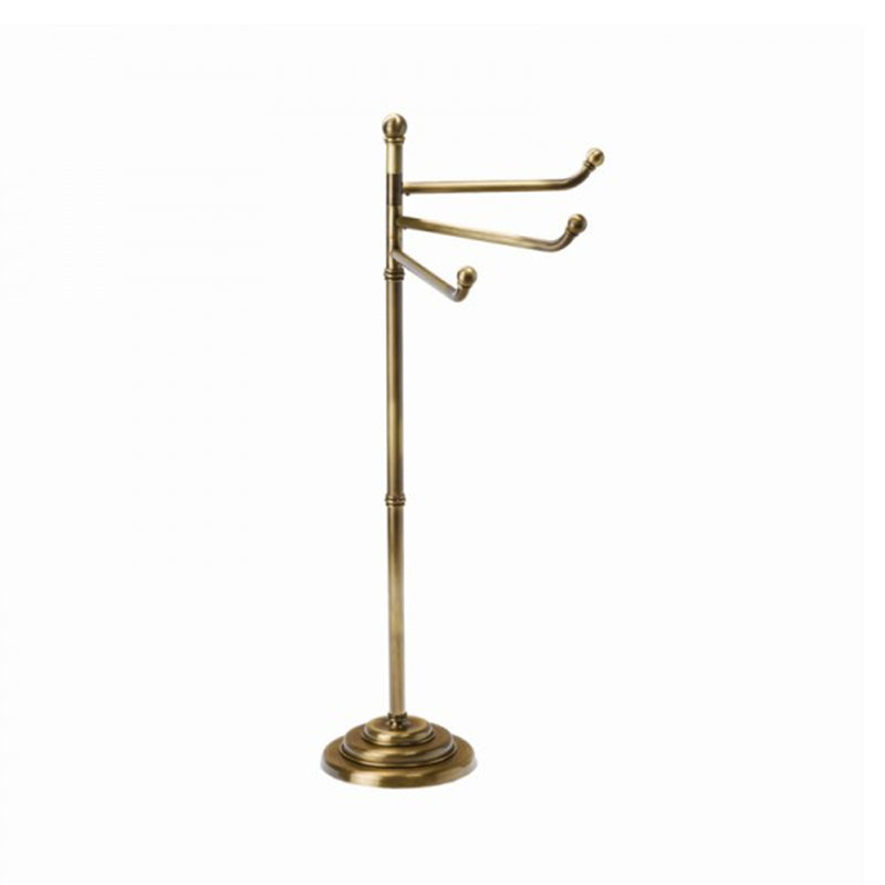 Windsor Towel Rack - Free Standing - 42" Brass/Antique Brass