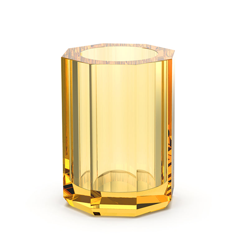 Kristall Bathroom Accessories Set - Free Standing - Brass/Glass/Amber