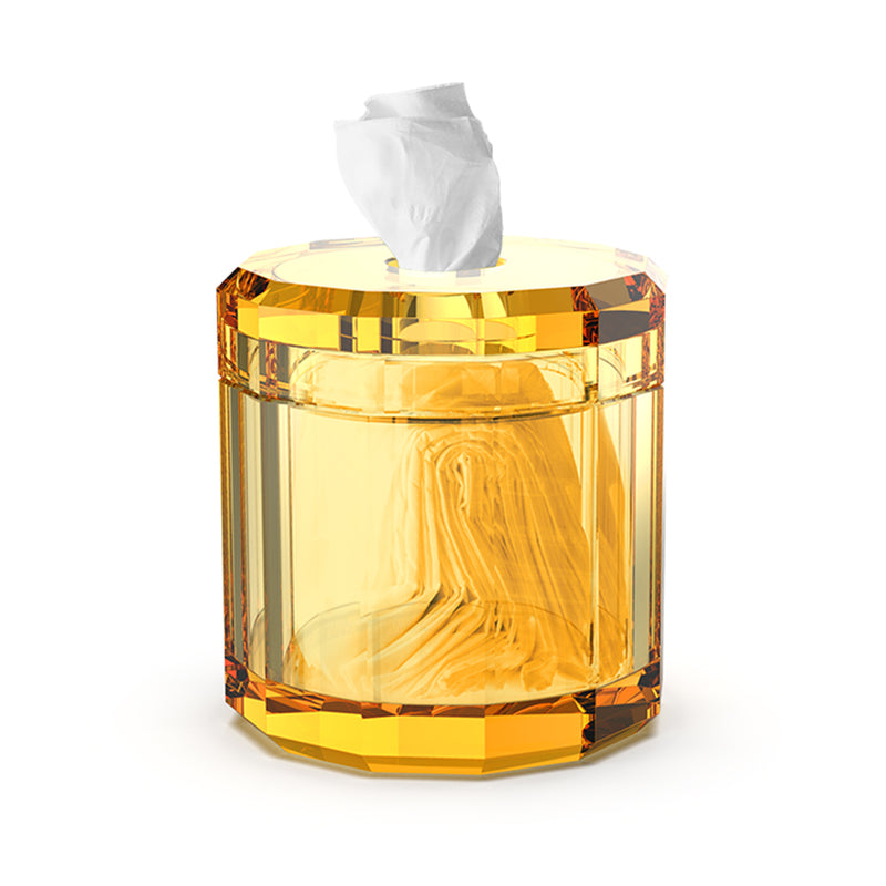 Kristall Bathroom Accessories Set - Free Standing - Brass/Glass/Amber