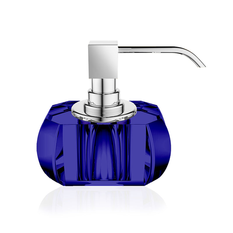 Kristall Bathroom Accessories Set - Free Standing - Glass/Capri Blue