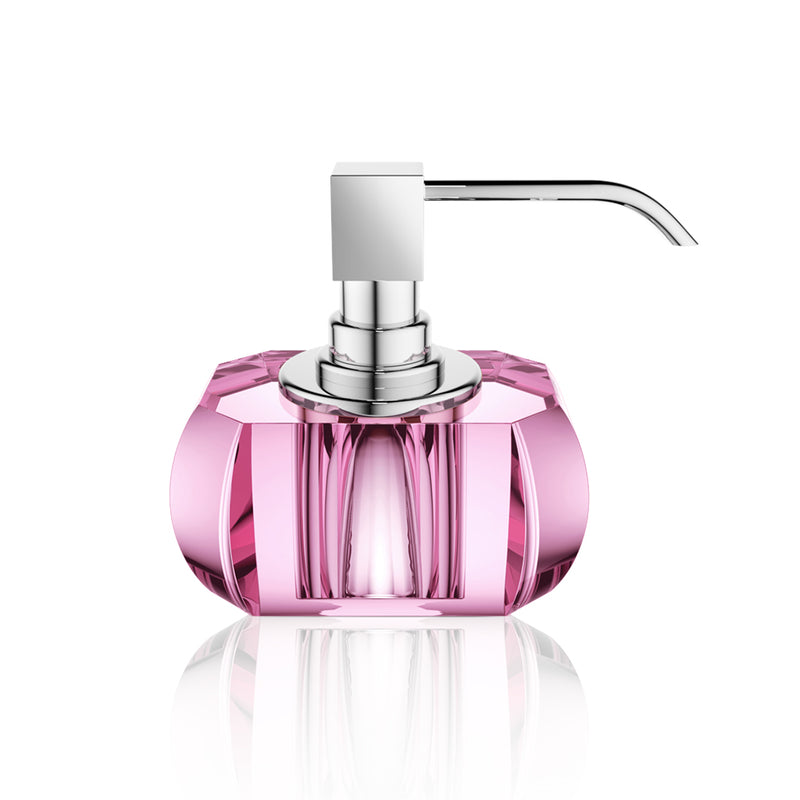 Kristall Bathroom Accessories Set - Free Standing - Glass/Pink