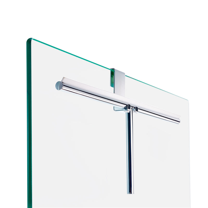 Contract Glass Door Hook - Free Standing - 4" Brass/Polished Chrome