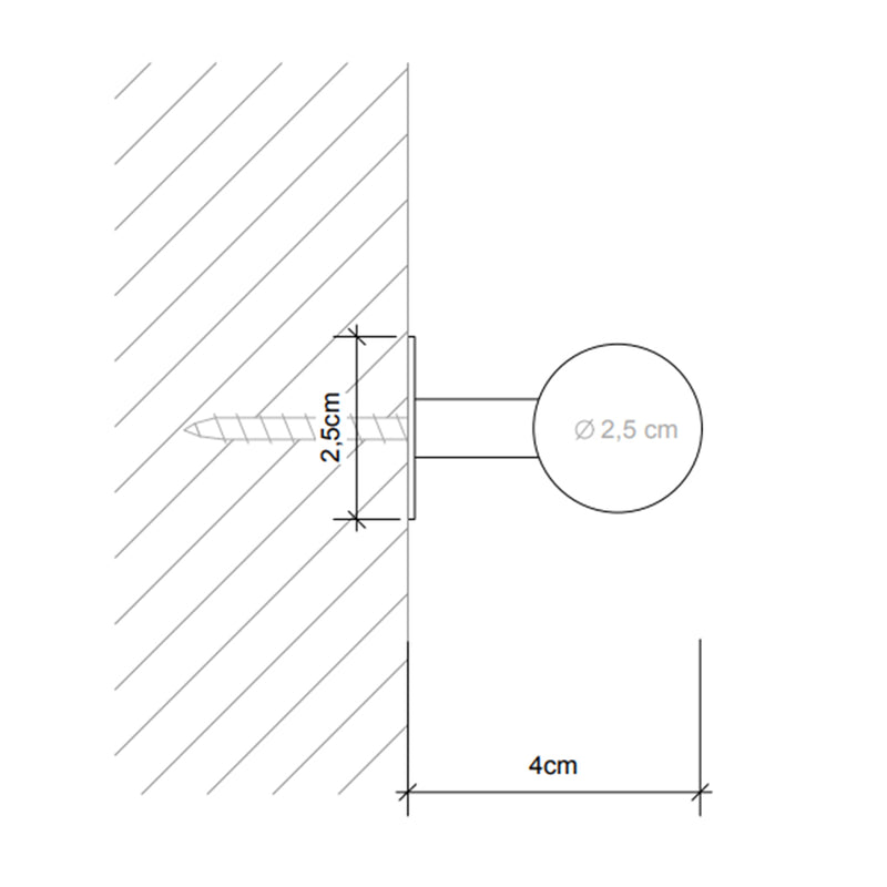 Classic Round Single Hook - Wall Mount - 1" Brass/Polished Chrome