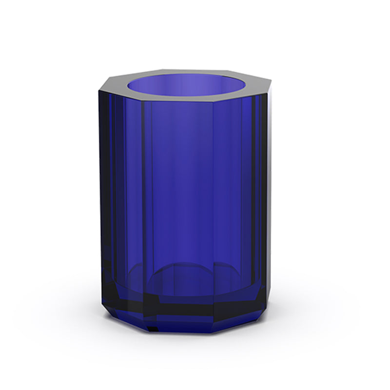 Kristall Toothbrush Holder - Free Standing - 4" Glass/Capri Blue