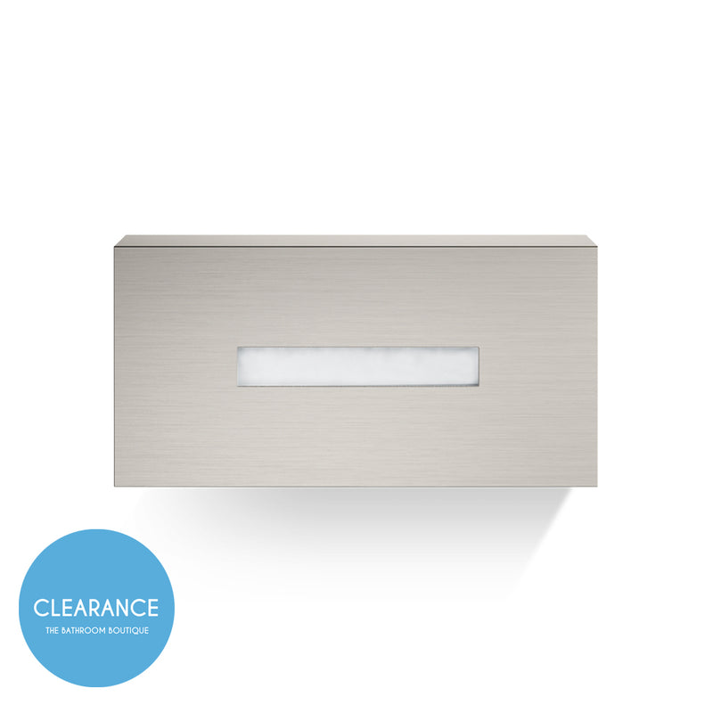 Cube Tissue Box - Wall Or Free Installation - 10" Stainless Steel/Satin Nickel (Final Sale)