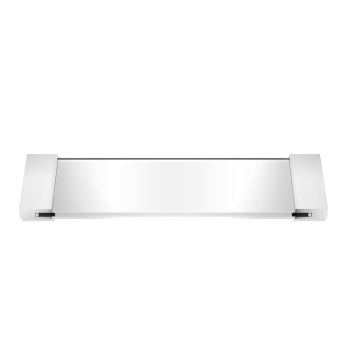 Corner Small Tray - Free Standing - 13" Brass/Glass/Polished Chrome