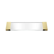 Corner Small Tray - Free Standing - 13" Brass/Clear Glass/Karat Gold