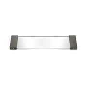 Corner Small Tray - Free Standing - 13" Brass/Clear Glass/Matt Dark Metal