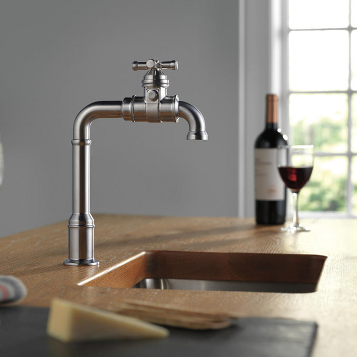 Broderick Bar Kitchen Faucet - Single Hole - 13" Brass/Polished Chrome
