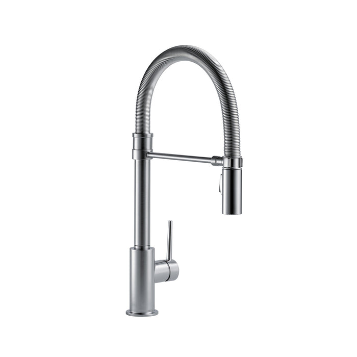 Trinsic Pull Out Pro Kitchen Faucet - Single Hole - 20" Brass/Stainless Steel