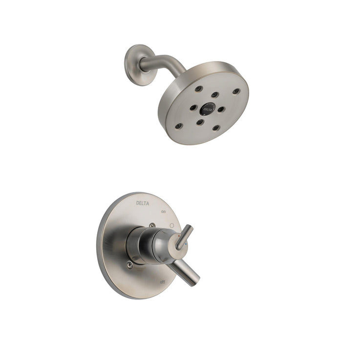 Trinsic 1 Way Complete Shower Set - Wall Mount - 6" Brass/Stainless Steel