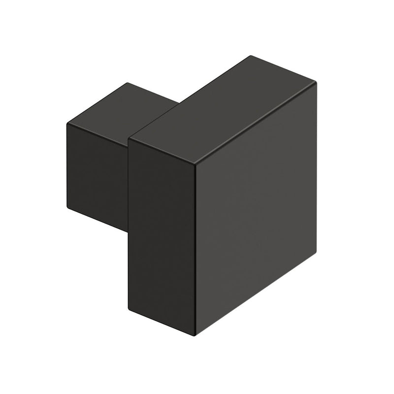 Square Cabinet Knob - Cabinet Mount - 2" Brass/Oil Rubbed Bronze