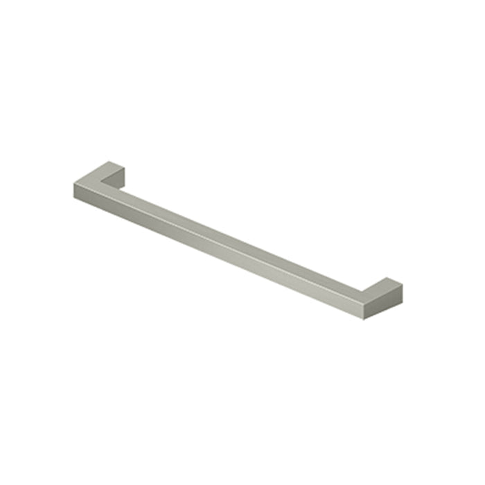 Square Cabinet Pull Handle - Cabinet Mount - 8" Brass/Brushed Nickel