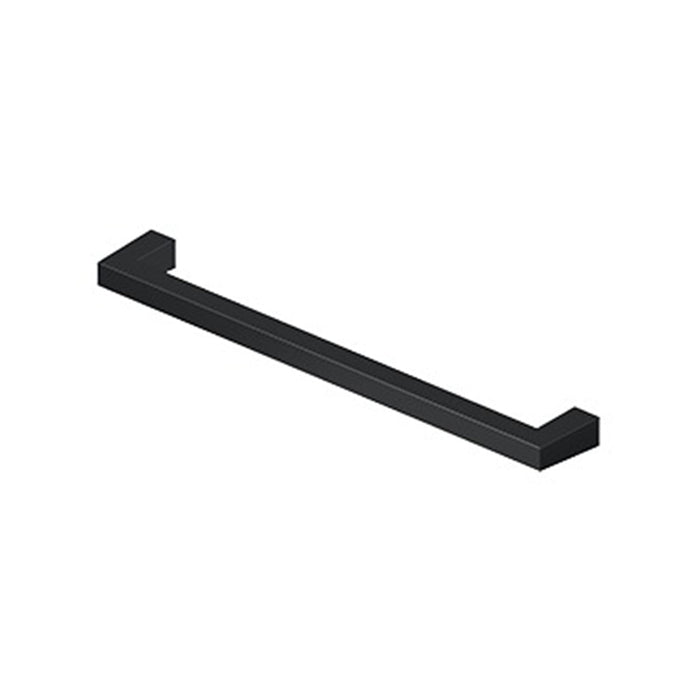 Square Cabinet Pull Handle - Cabinet Mount - 8" Brass/Paint Black