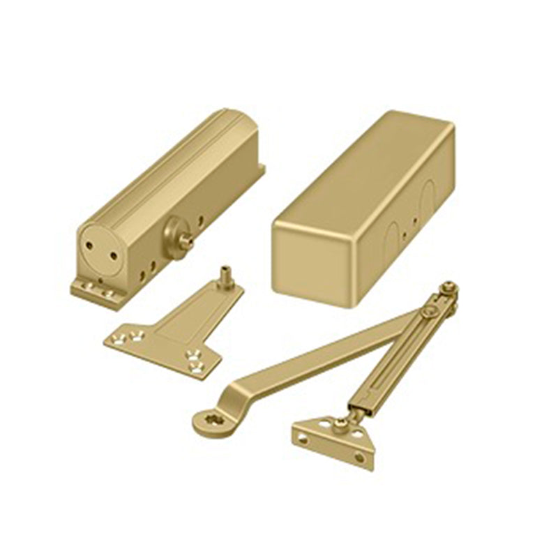 Universal Door Closer - Door Mount - 11" Aluminum/Gold