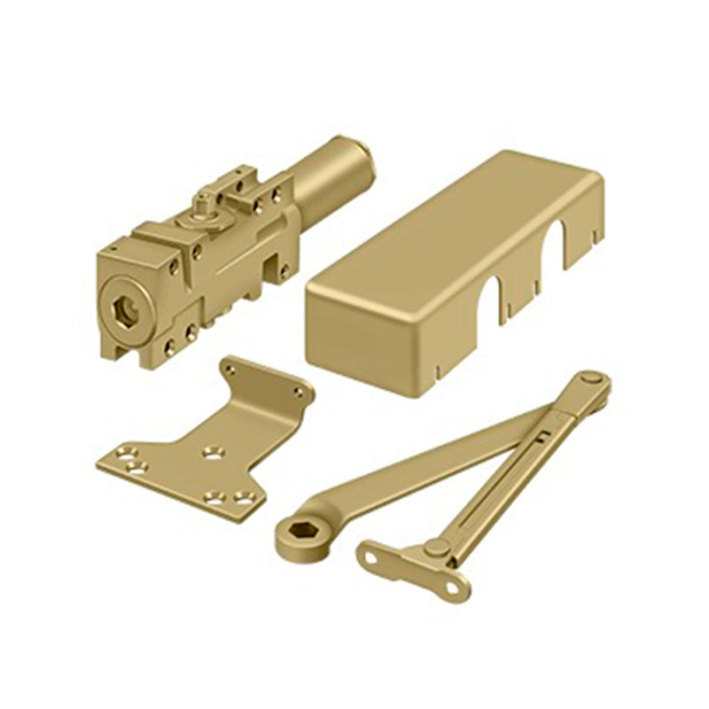 Universal Door Closer - Door Mount - 12" Cast Iron/Gold