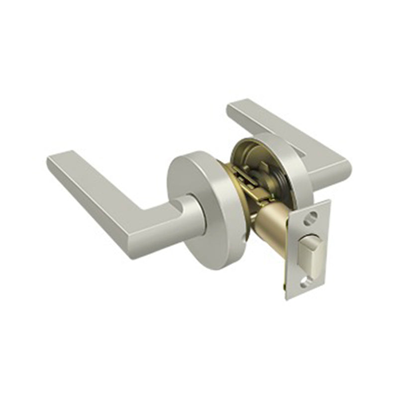 Elite Portmore Universal Handing Passage Door Leverset - Door Mount - 5" Zinc/Brushed Nickel