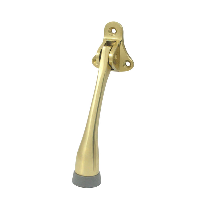 Universal Kickdown Holder - Door Mount - 5" Brass/Polished Brass