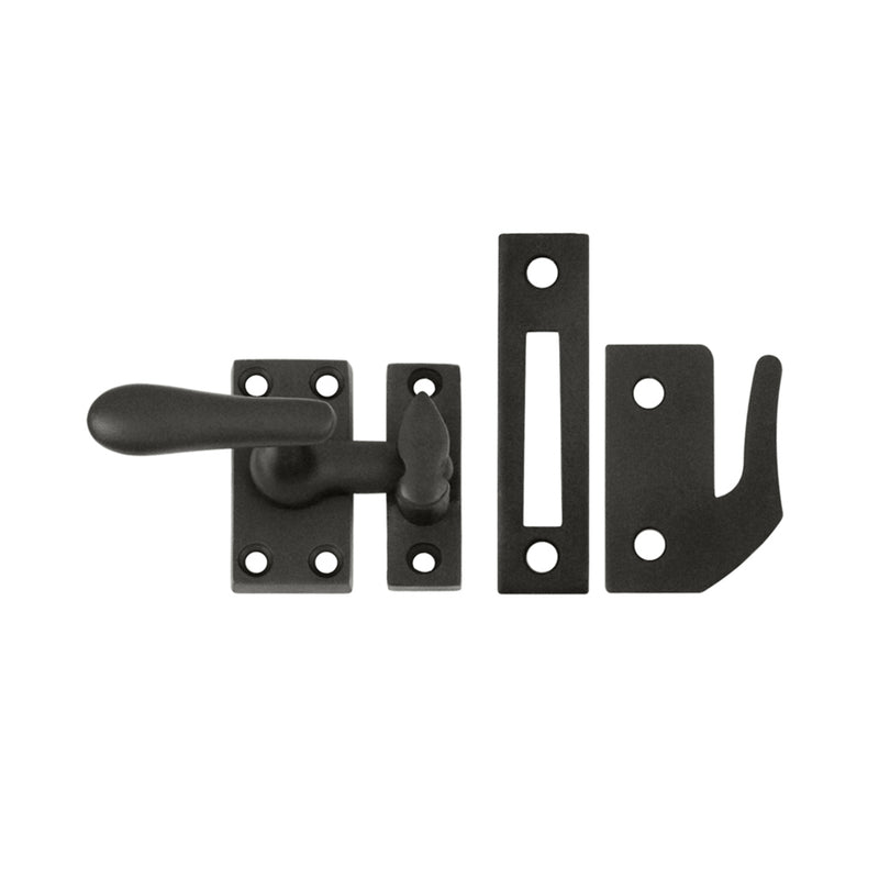 Universal Casement Fastener Medium Window Lock - Window Mount - 3" Brass/Oil Rubbed Bronze