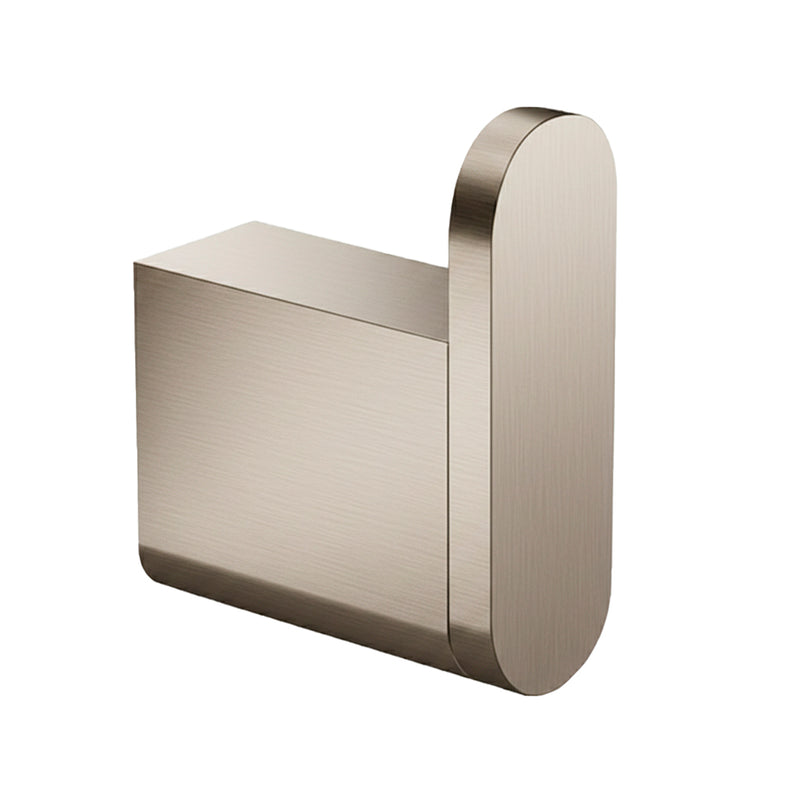 Moon Single Hook - Wall Mount - 1" Brass/Brushed Nickel