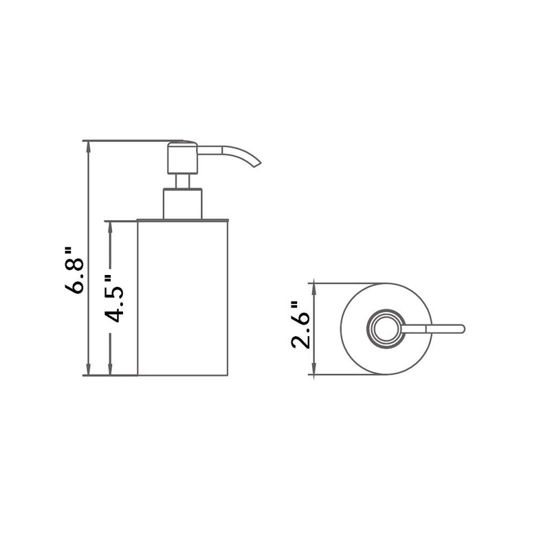 Smart Soap Dispenser - Free Standing - 7" Brass/Polished Nickel