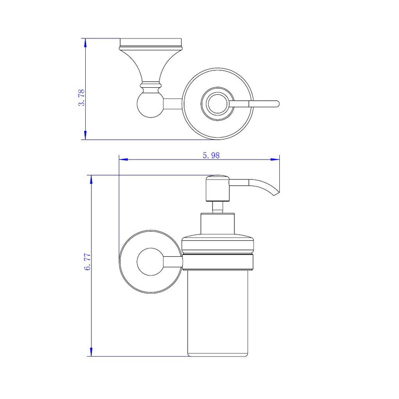 Viena Bathroom Accessories Set - Wall Mount Brass/Polished Chrome