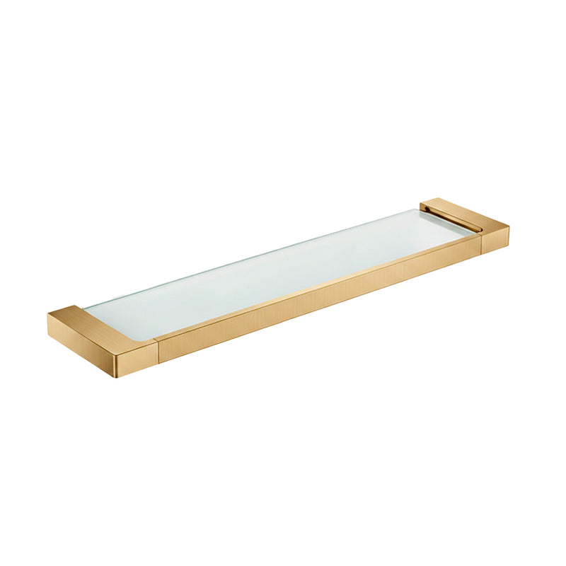 Edition K Shower Shelf - Wall Mount - 21" Brass/Glass/Satin Brass