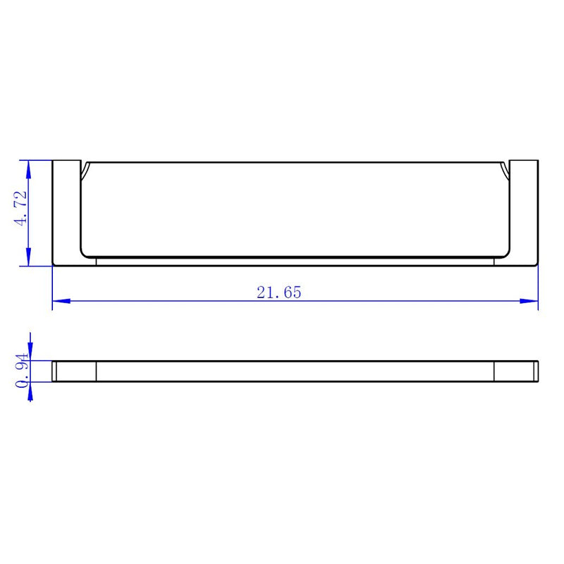 Edition K Shower Shelf - Wall Mount - 21" Brass/Glass/Polished Nickel