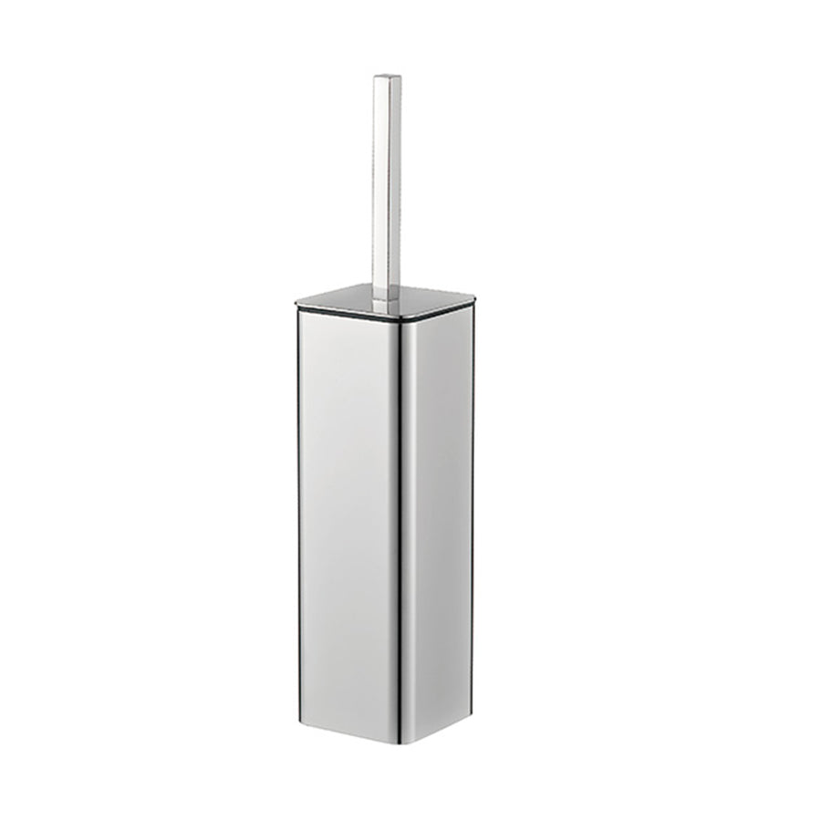Moon Toilet Brush Holder - Free Standing - 16" Brass/Polished Chrome