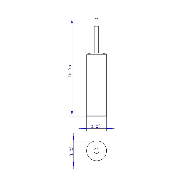 Smart Toilet Brush Holder - Free Standing - 16" Brass/Polished Nickel