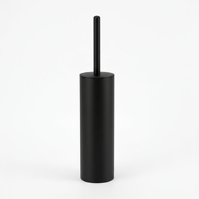 Smart Toilet Brush Holder - Free Standing - 16" Brass/Matt Black
