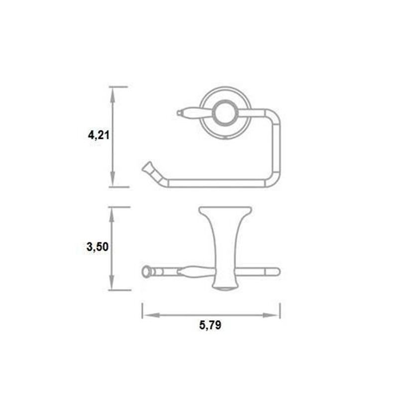 Classic Bathroom Accessories Set - Wall Mount - Brass/Polished Chrome