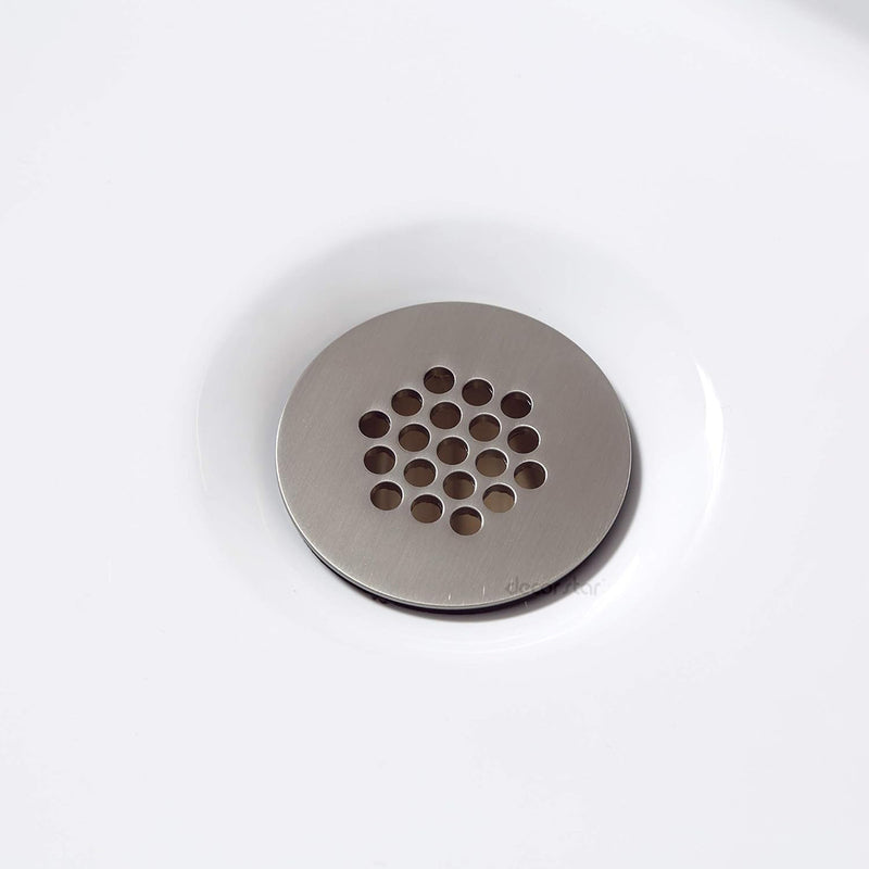 Universal Without Overflow Grid Strainer Sink Drain - Single Hole - 2" Brass/Brushed Nickel