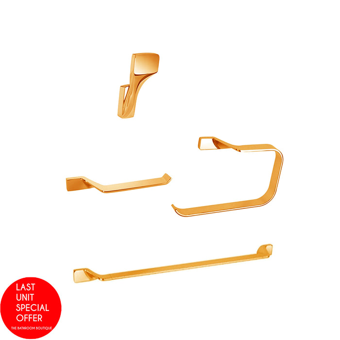Alice 1 Bathroom Accessories Set - Wall Mount - Brass/Gold - Last Unit Special Offer