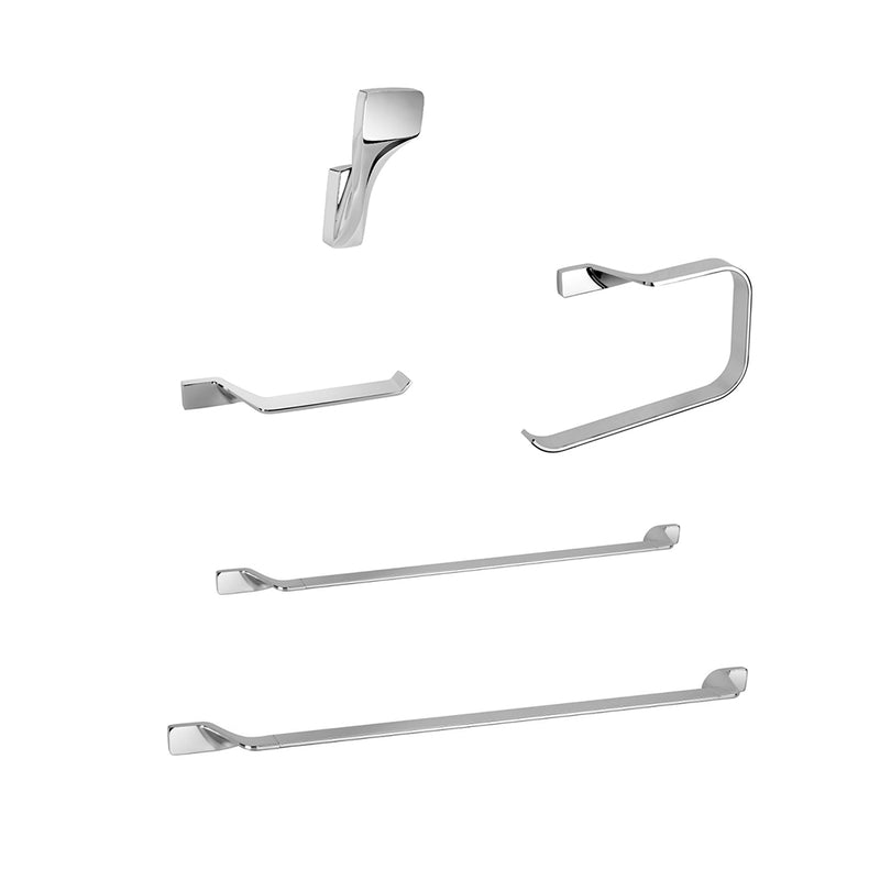 Alice 1 Bathroom Accessories Set - Wall Mount - Brass/Polished Chrome (Final Sale)