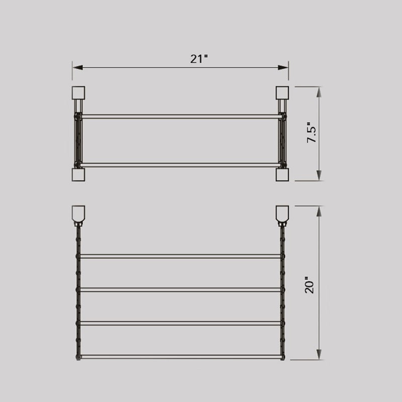 Universal Clothes Holder - Wall Mount - 21" Stainless Steel/Polished Chrome
